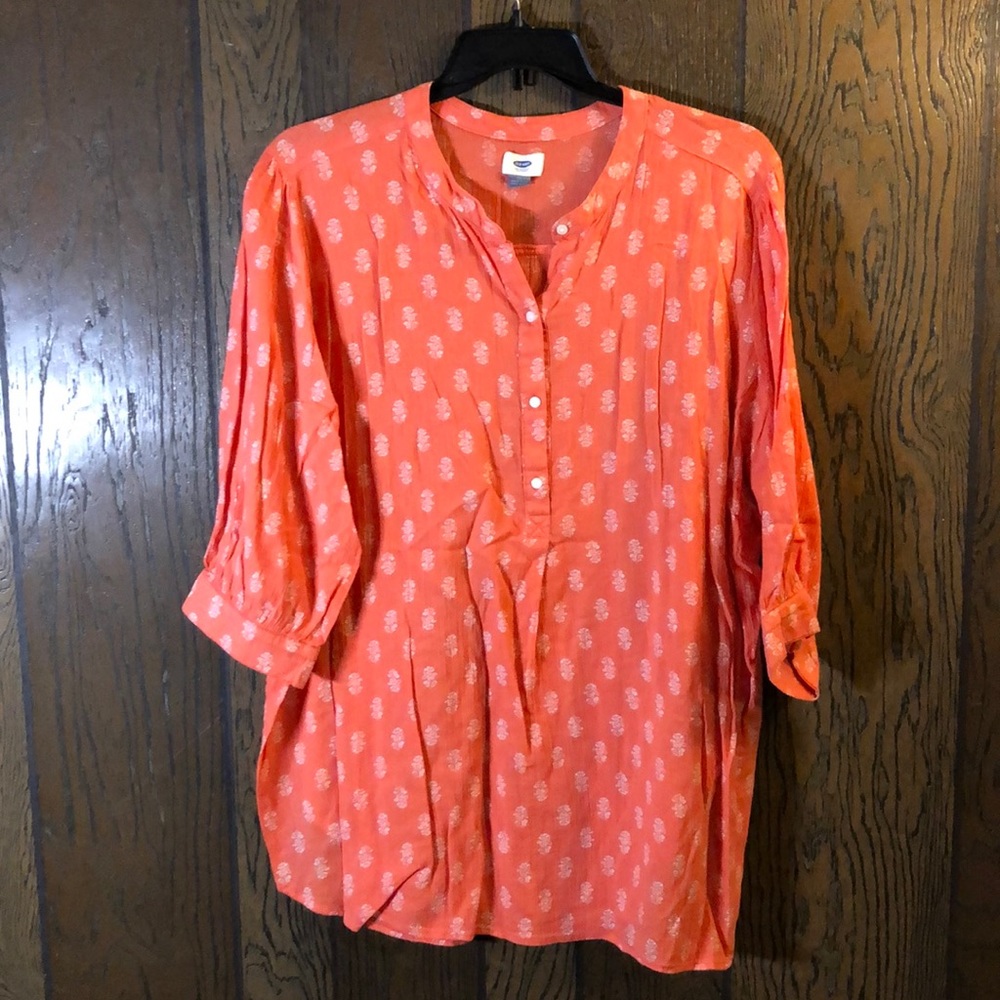 3x women’s plus bright lightweight top pale orange